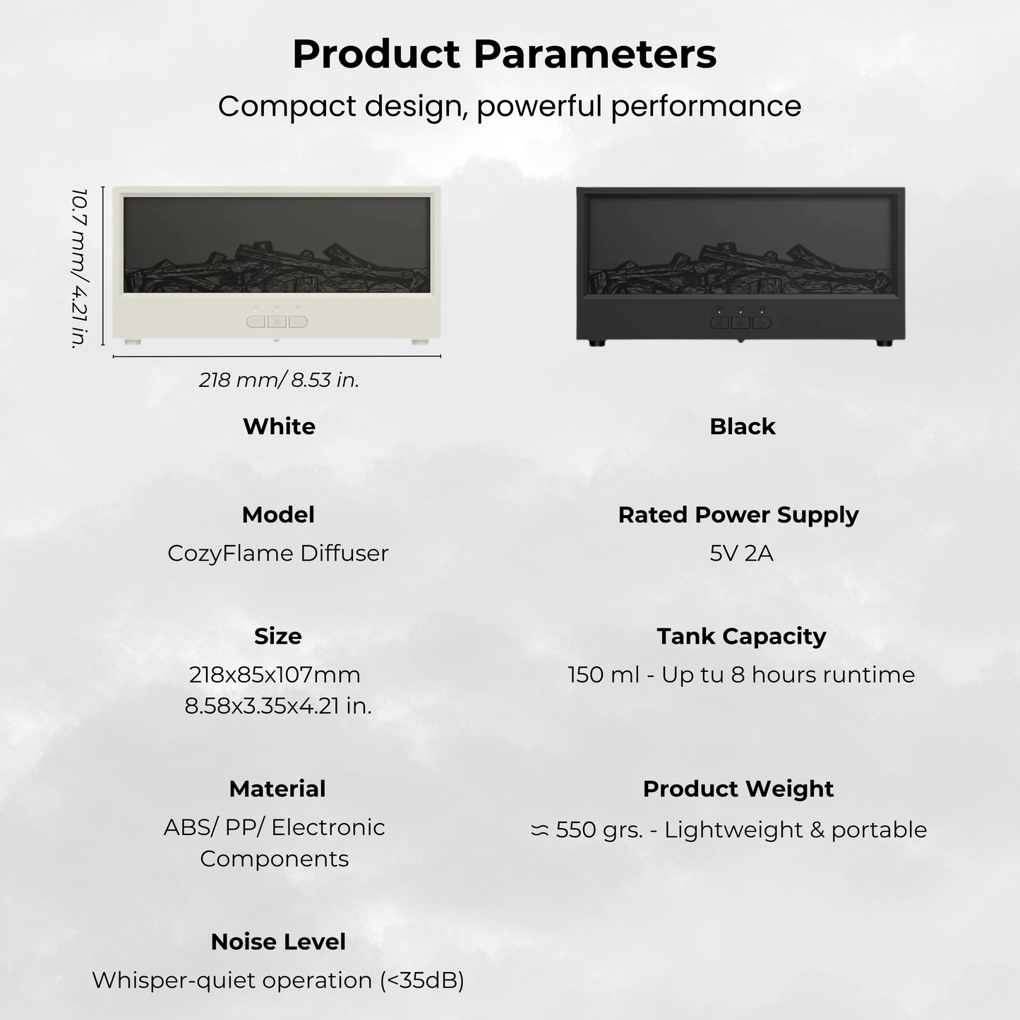 Cozy Flame Diffuser - Home Aromatherapy Humidifier