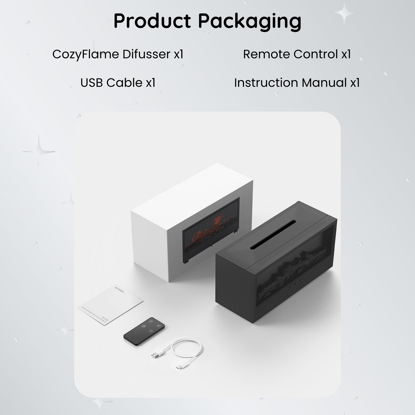 Cozy Flame Diffuser - Home Aromatherapy Humidifier