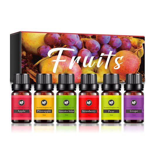 Set de Aceites Esenciales Frutales para Difusor de Aromaterapia (10ml)