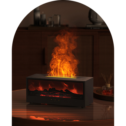 Cozy Flame Diffuser with realistic 3D flame effect in home setting